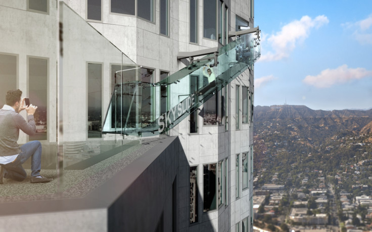Skyslide world's highest glass slide US Bank