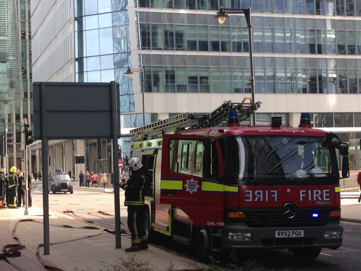 fire in canary wharf