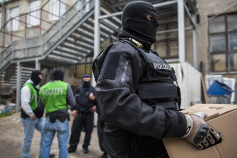 Berlin police in a raid on amosque