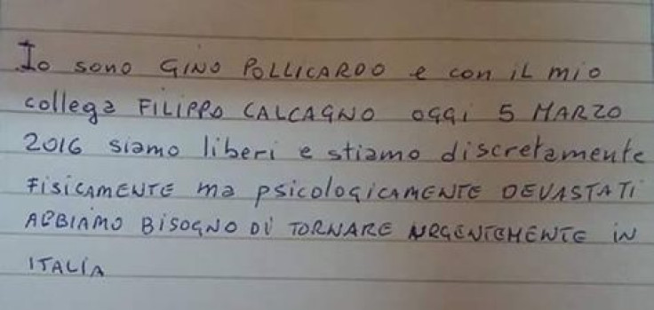 Message from Gino Pollicardo