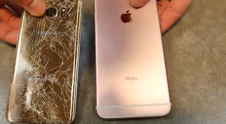 iPhone 6s vs Galaxy S7 drop test