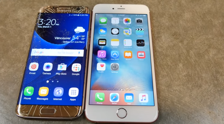 iPhone 6s vs Galaxy S7 drop test