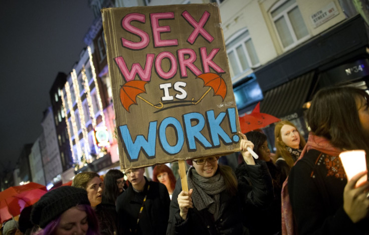 'Sex work is work' sign