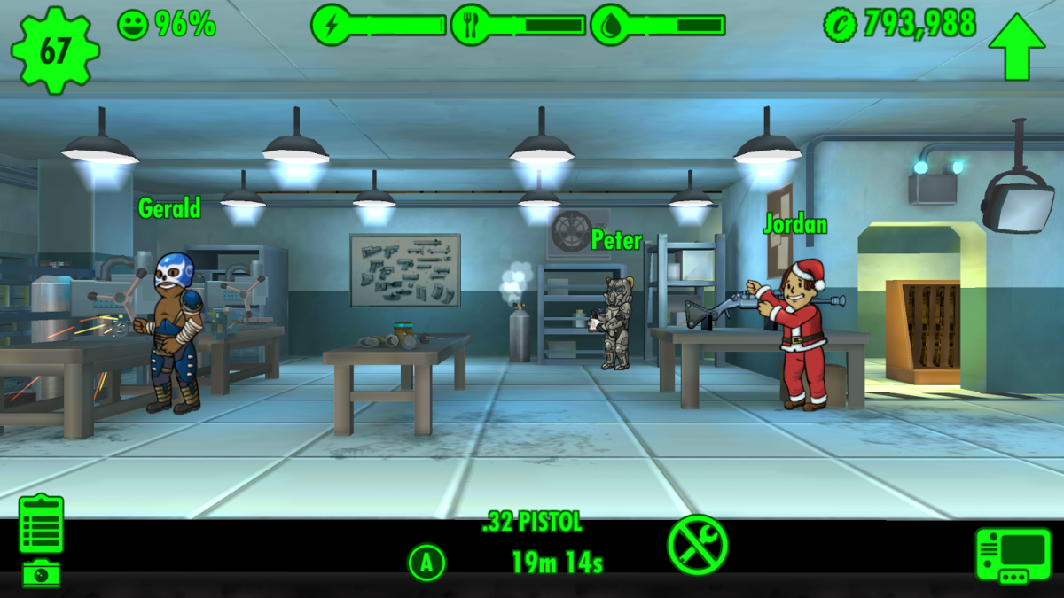 fallout shelter weapon list game list