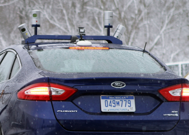 autonomous Ford in snow