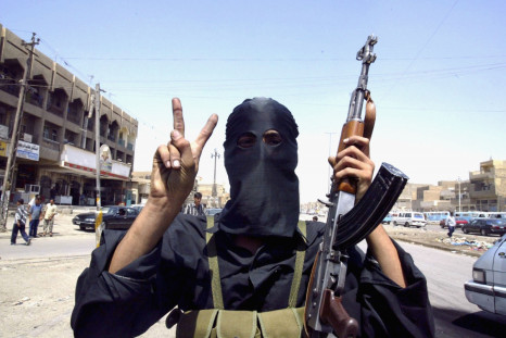 An Iraq militant shows the 'V forvictor