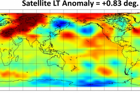 February 2016 temperature satellite readings