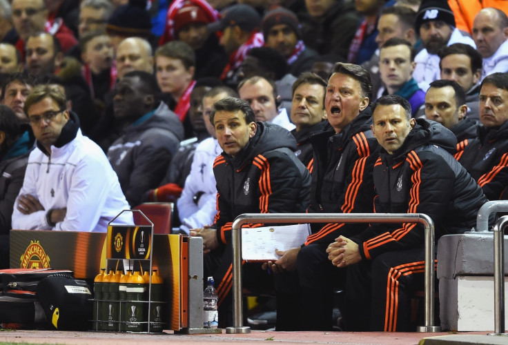 Louis van Gaal on the bench