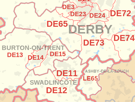 Derby chlorine water problem postcode map