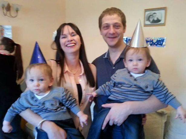 Shaun and Rhys with their parents