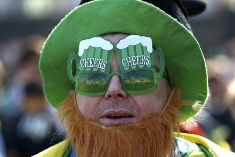 Man celebrates St Patrick's Day