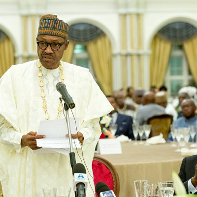 Nigeria's president Muhammadu Buhari in Guinea