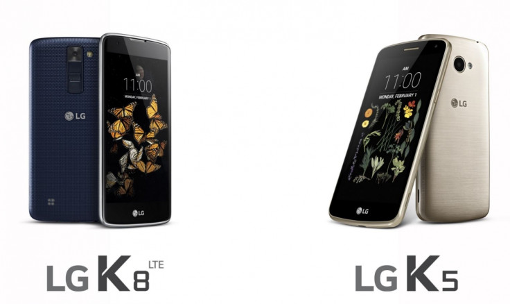 LG announces K8 and K5 smartphone