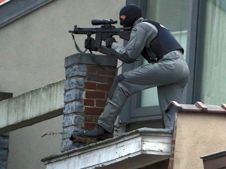 A masked Belgian policeman