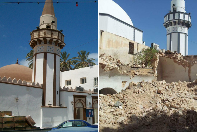 The historical Mizran mosque in downtown Tripoli