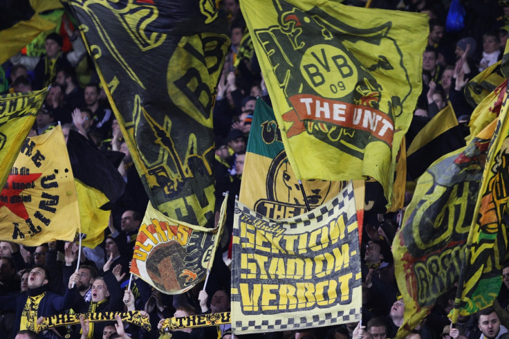 Dortmund fans at the Lane