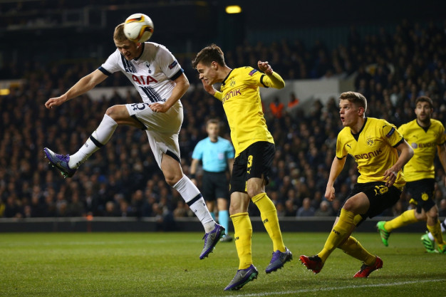 Eric Dier flashed an effort wide Eric Dier flashed an effort wide