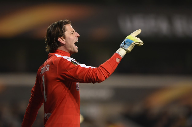 Roman Weidenfeller watches on from goal Roman Weidenfeller watches on from goal