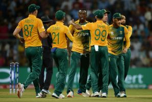 South Africa's players celebrate