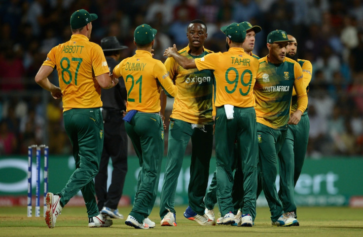 South Africa's players celebrate