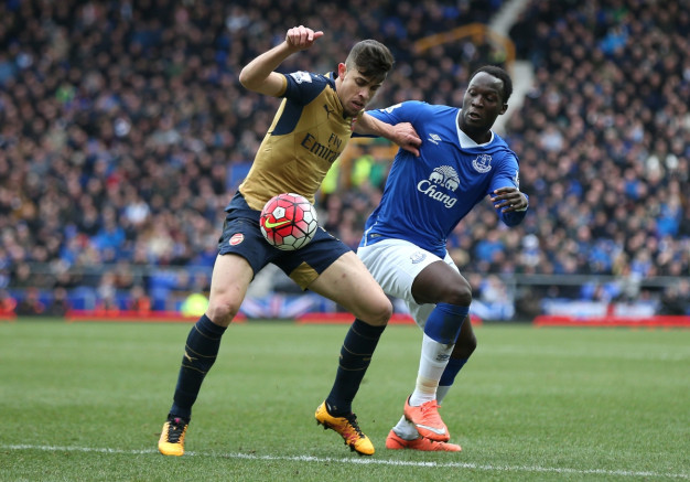 Lukaku tries to win the ball Lukaku tries to win the ball