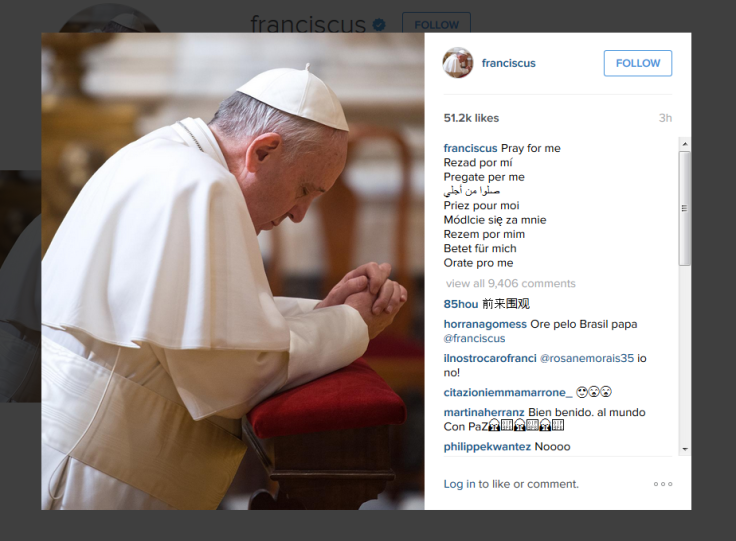 pope instagram