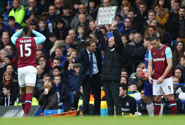 Andy Carroll is introduced as a sub Andy Carroll is introduced as a sub