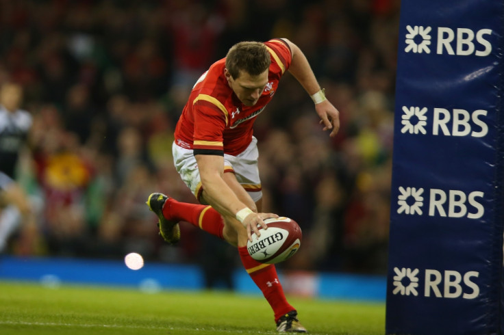 Dan Biggar scores a try in Cardiff