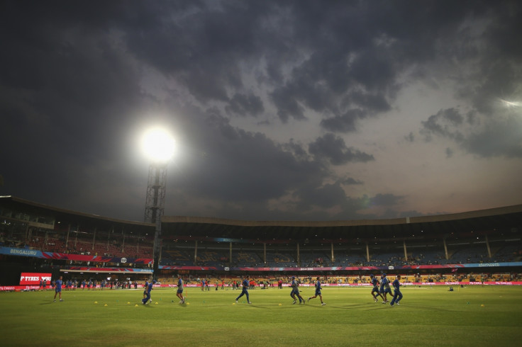 The pre-match scene in Bangalore