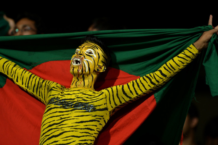 A Bangladesh fan in the crowd