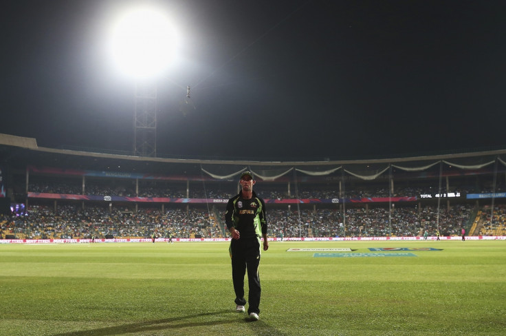 Glenn Maxwell watches from the boundary