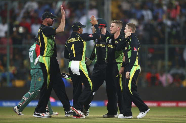 Adam Zampa celebrates for the Aussies