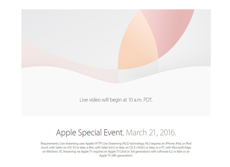 Apple Special Event 21 March 2016
