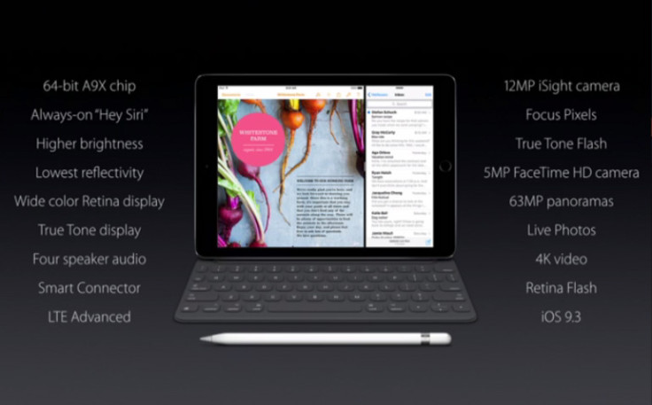 9.7in iPad Pro specs 9.7in iPad Pro specs
