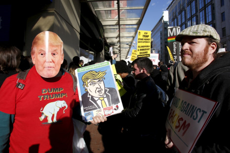 Donald Trump protesters at AIPAC