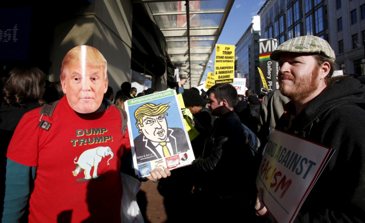 Donald Trump protesters at AIPAC