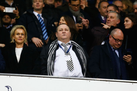 Mike Ashley (centre) watching Newcastle United