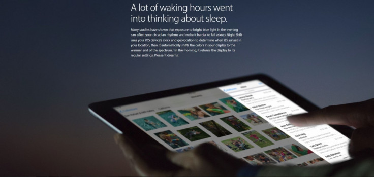 iOS 9.3 Night Shift mode iOS 9.3 Night Shift mode