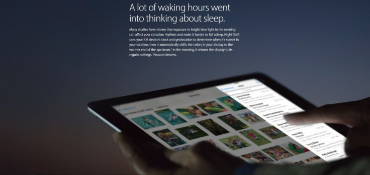 iOS 9.3 Night Shift mode