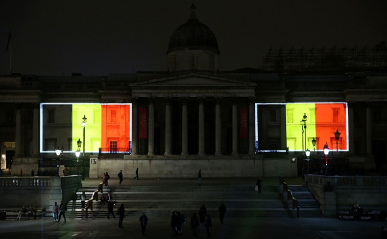 London lights up in tribute to Brussels