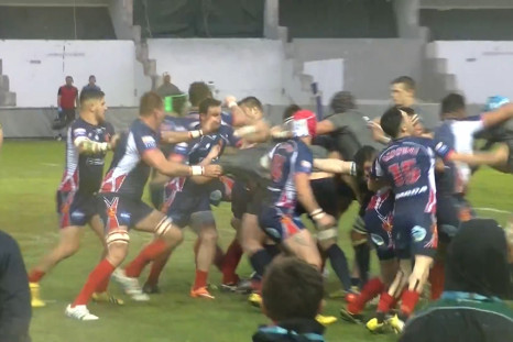 rugby fight