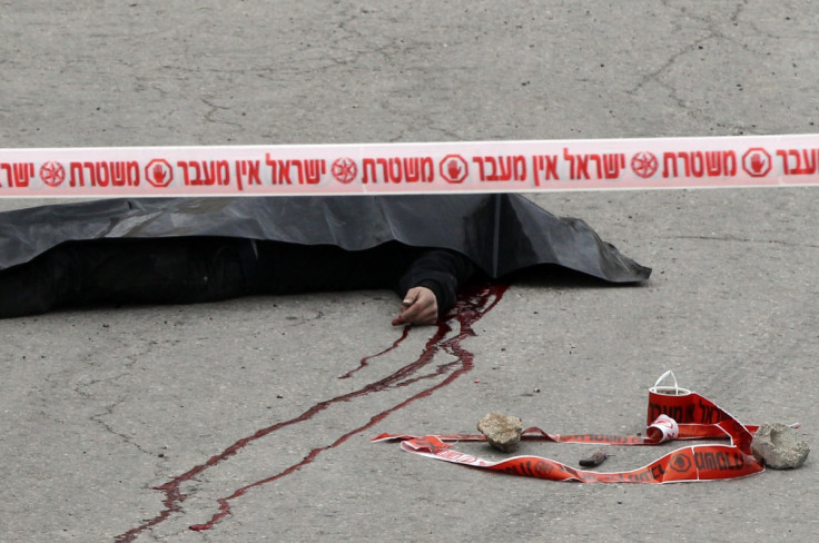 The body of the Palestinian attacker