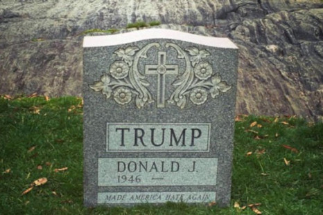 Prank Trump tombstone