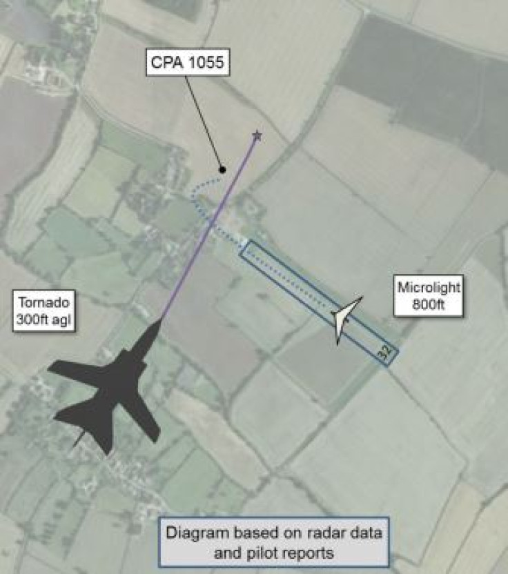 RAF Tornado comes within 300ft of microlight