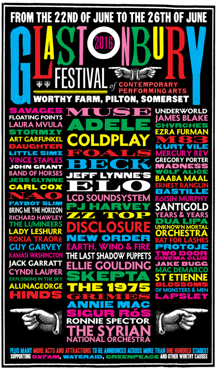 Glastonbury 2016 line-up