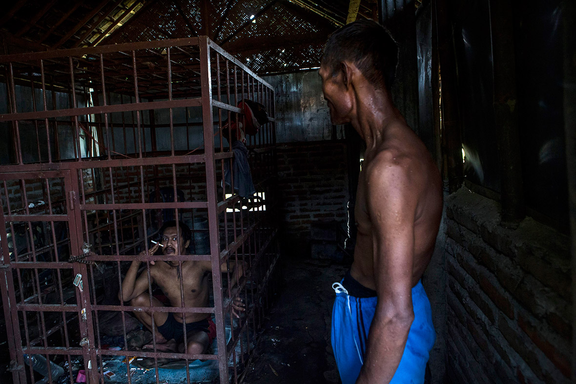 Indonesia mentally ill shackled