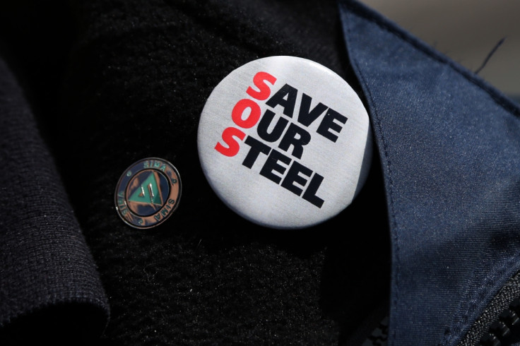 'Save Our Steel' badge 