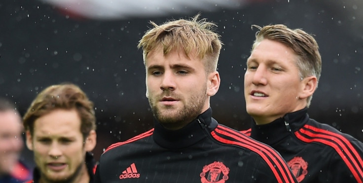 Luke Shaw and Bastian Schweinsteiger