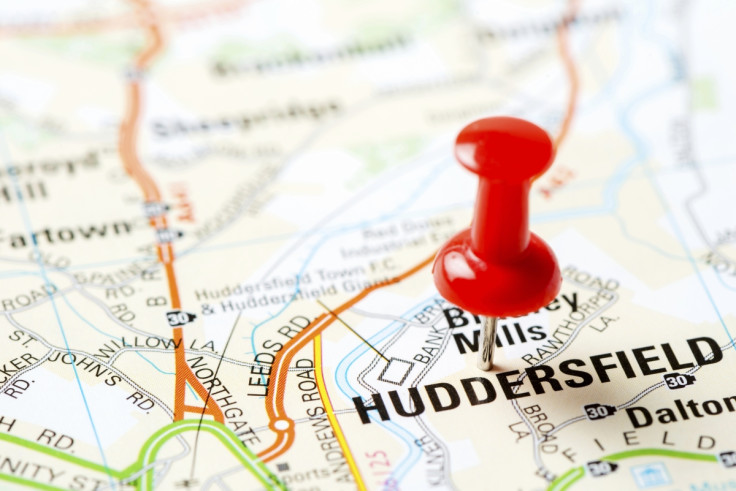 Huddersfield on map