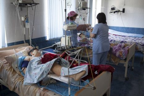 Wounded children in Nagorno-Karabakh conflict